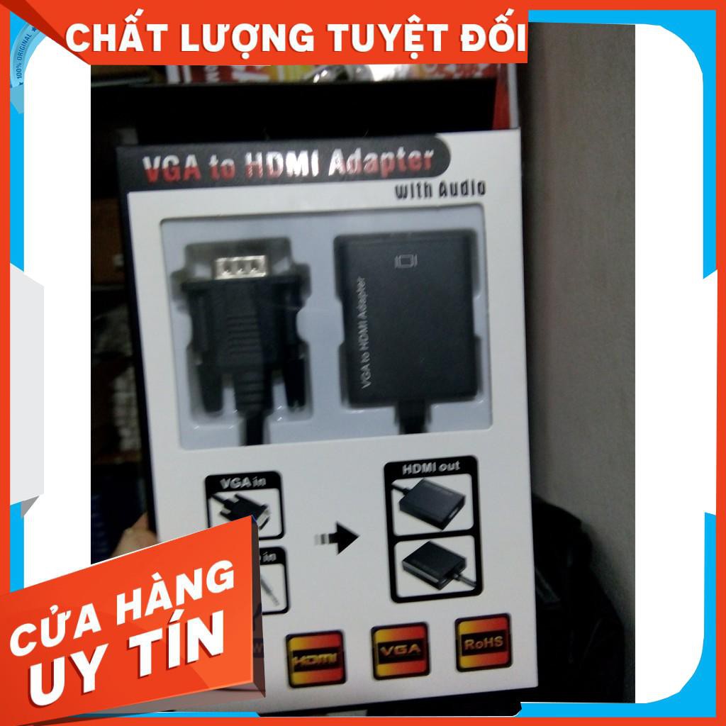 Cáp chuyển VGA sang HDMI có audio | VGA TO HDMI ADAPTER WITH AUDIO