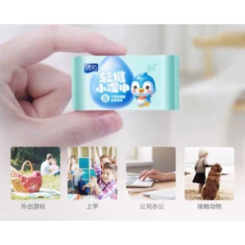 Khăn ướt mini bỏ túi tiện lợi