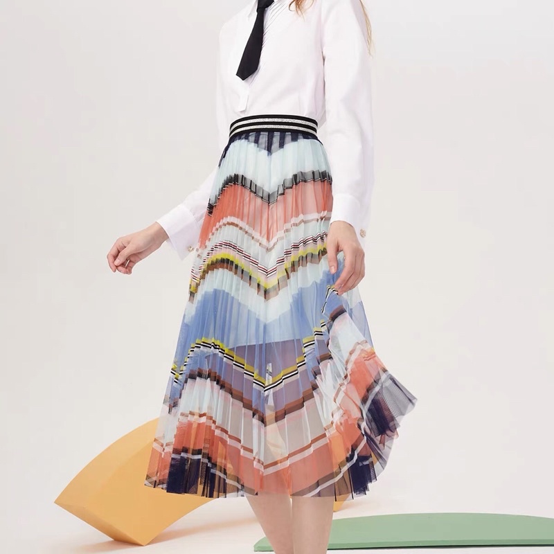 Chân váy phối màu Lily