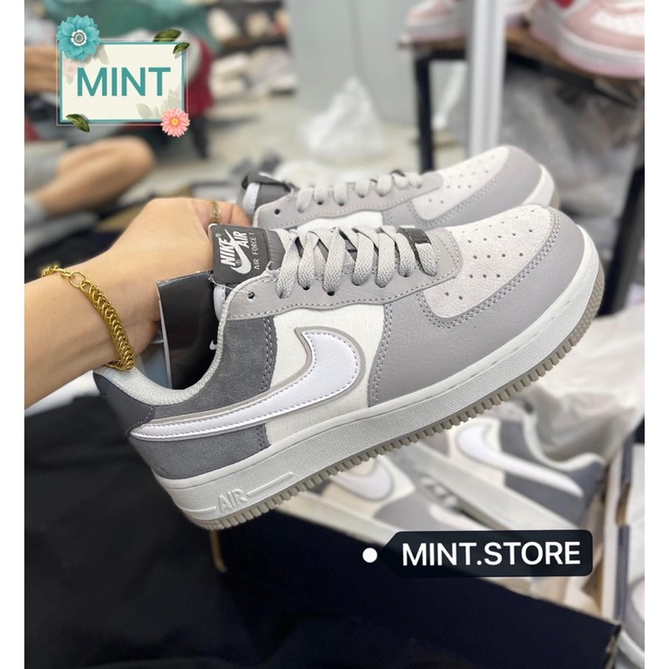 Giày thể thao sneaker xám nỉ đậm
