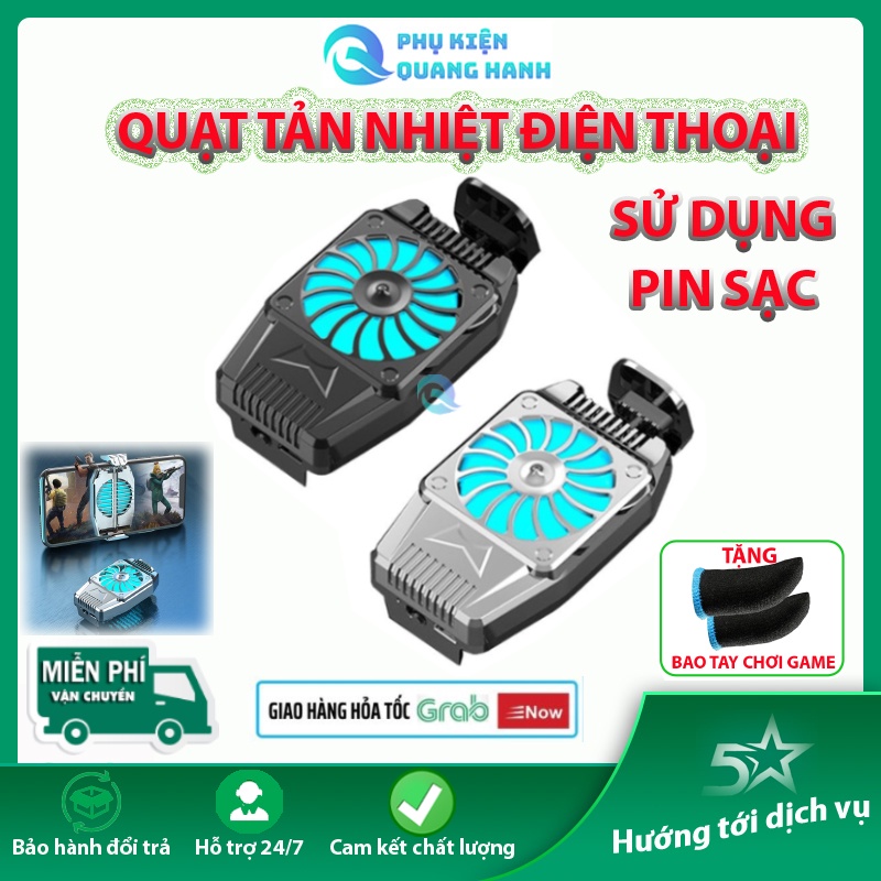 Quạt tản nhiệt điện thoại H-15 , Sử dụng Pin sạc, giúp giảm nhiệt độ cho mọi điện thoại