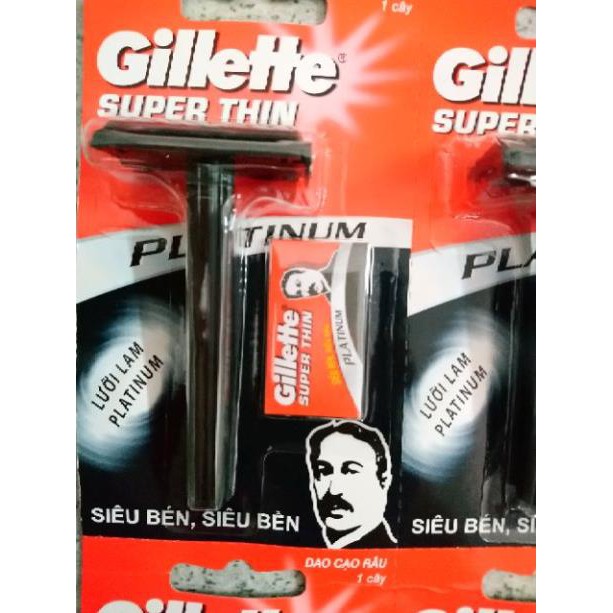 Dao cạo râu Gillette super click (1 cây + 1 lưỡi lam platinum)