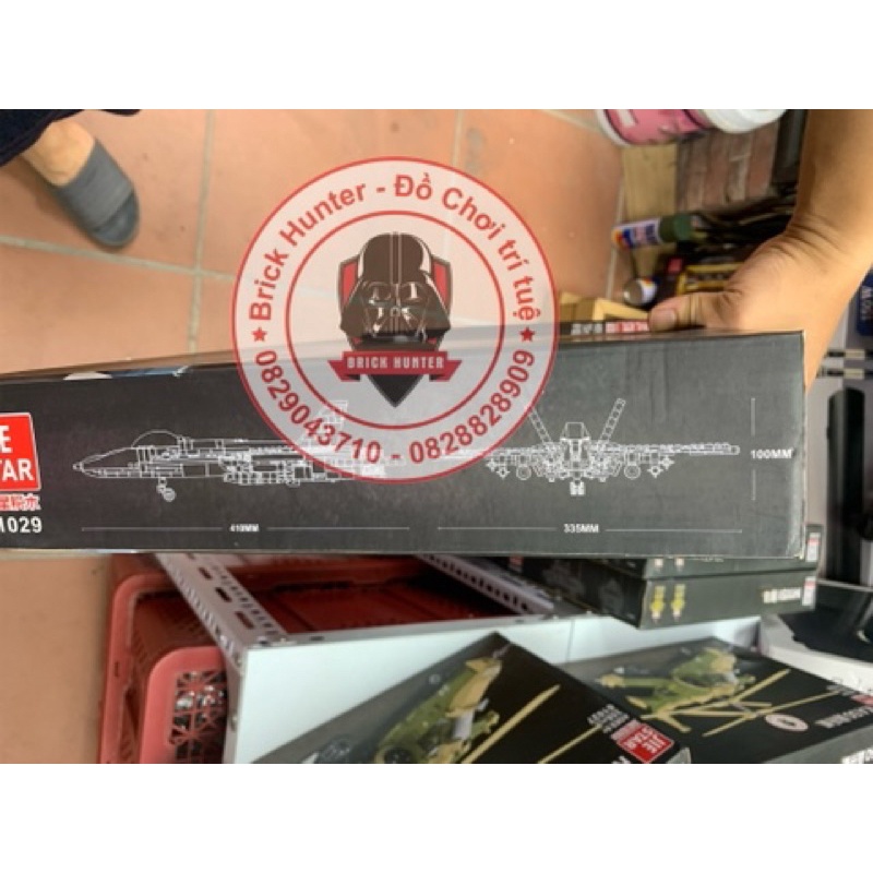 Army Jiestar 61029 Bộ lắp ráp mô hình máy bay tiêm kích F 16 của không quân Hoa Kỳ