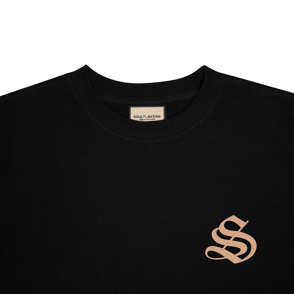 Áo thun unisex in logo S Gothic khắc nhung CAO CẤP form basic 100% cotton vải dày, không xù lông SOUL OF A NATION