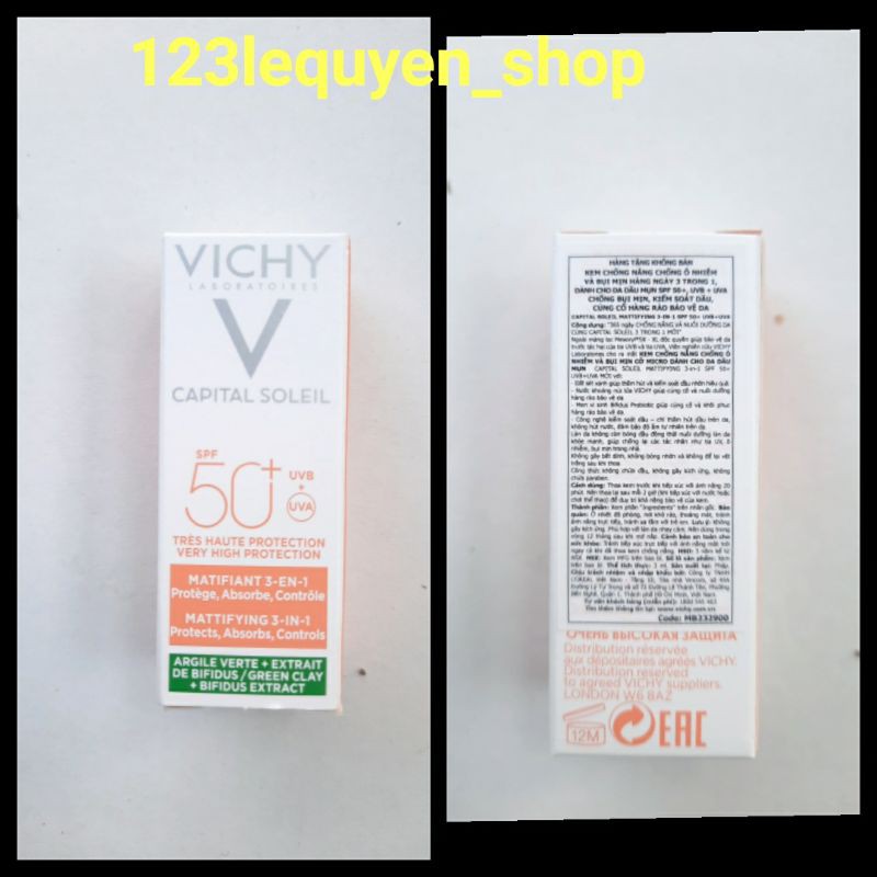 [Mini] Kem Chống Nắng Vichy Capital Soleil SPF 50 Anti-Ageing 3-in-1 3ml