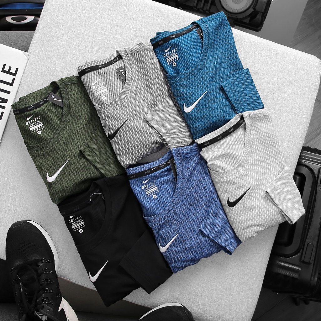 Áo thun thể thao nam tay dài, chất liệu dệt kim cương cao cấp 4204