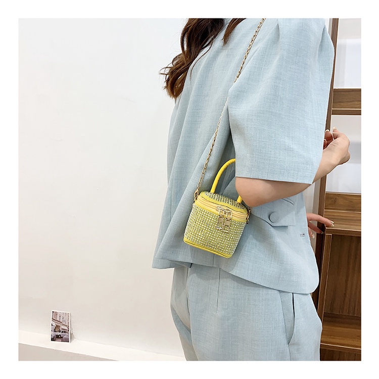 Túi Xách JASMIN NOIR Hộp Vuông Dây Đeo Xích Thời Trang Cho Nữ