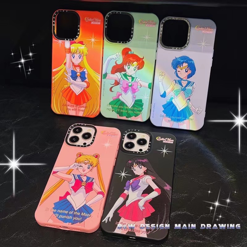 Ốp Điện Thoại Silicone Mềm Chống Sốc In Hình Thủy Thủ Mặt Trăng Hoạt Hình Cho iPhone 13 12 11 Pro MAX XR IX XS MAX i7 8 Plus