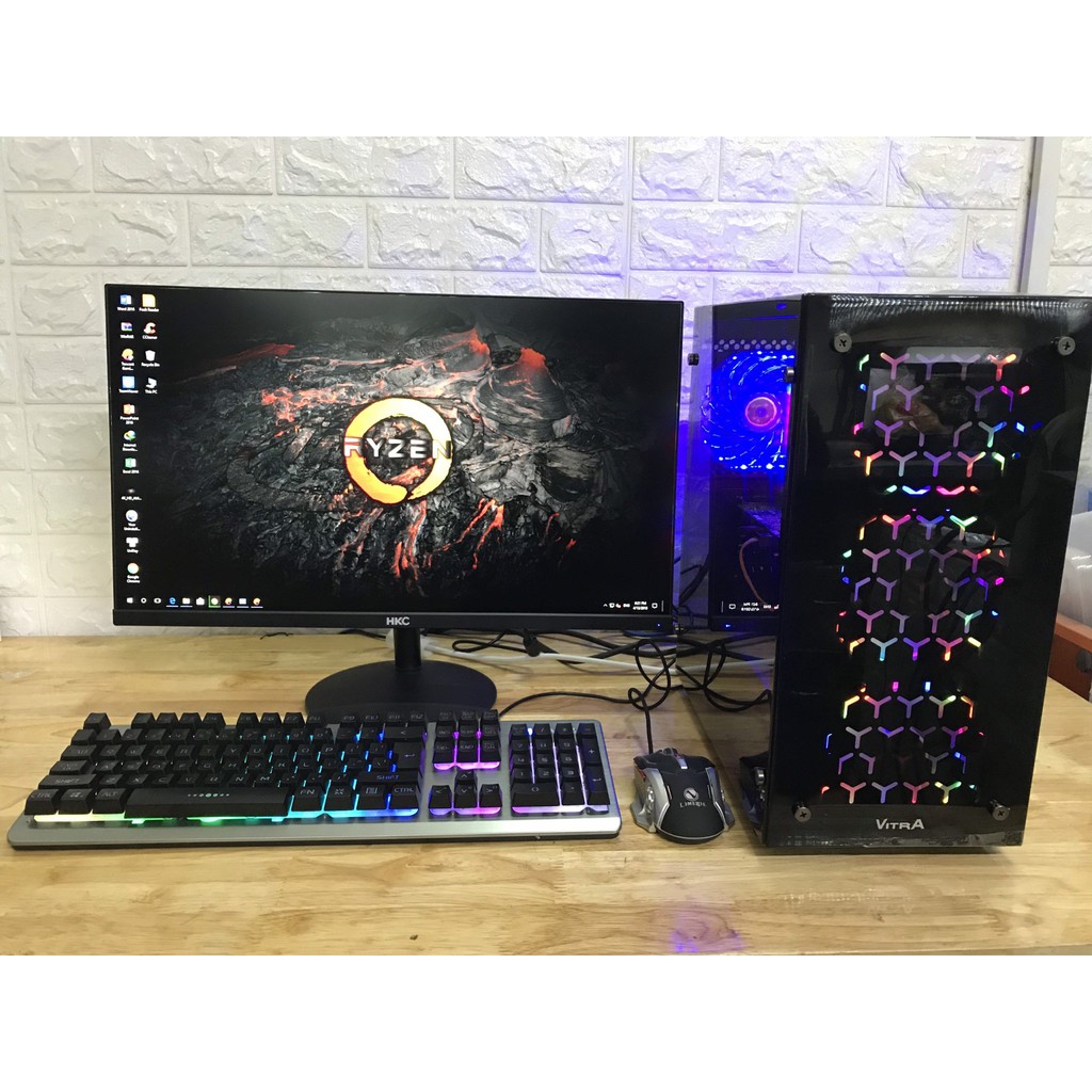 Bộ chiến PUBG ,GTA 5 Main B360,Cpu I5 9400F,RAM 8G,RX 580 8G.D5,SSD 120G+ MÀN 24inch | BigBuy360 - bigbuy360.vn