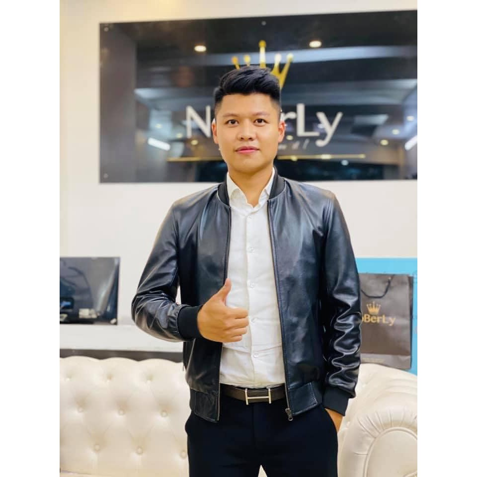 ÁO DA BÒ NAM BOMBER CAO CẤP
