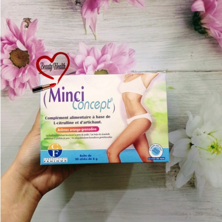 Giảm cân Minci Concept, Pháp (30 gói) giảm mỡ bụng eo đùi cho phụ nữ an toàn, không gây mệt mỏi, mất nước