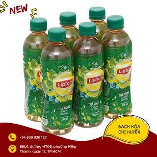 [DATE MỚI] Trà xanh vị chanh mật ong Lipton chai lốc 6 chai 350 ml