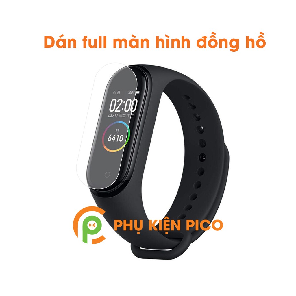 Dán màn hình Mi Band 4 bộ 2 miếng full màn hình dẻo trong suốt PPF tự phục hồi vết xước - Dán dẻo Mi Band 4