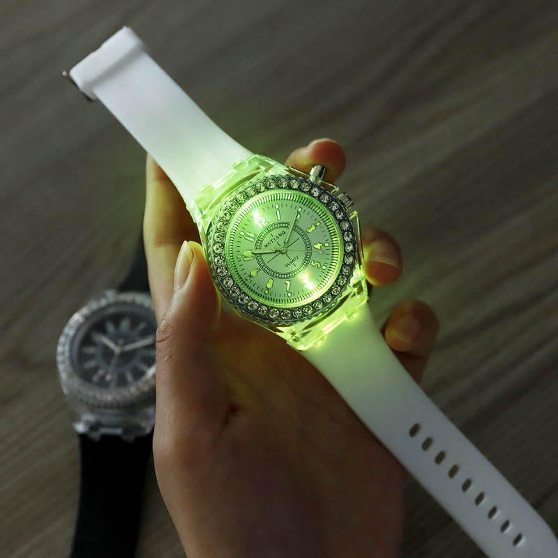 Đồng hồ thời trang nam nữ Mstianq LED 7 phát sáng màu cực đẹp | BigBuy360 - bigbuy360.vn