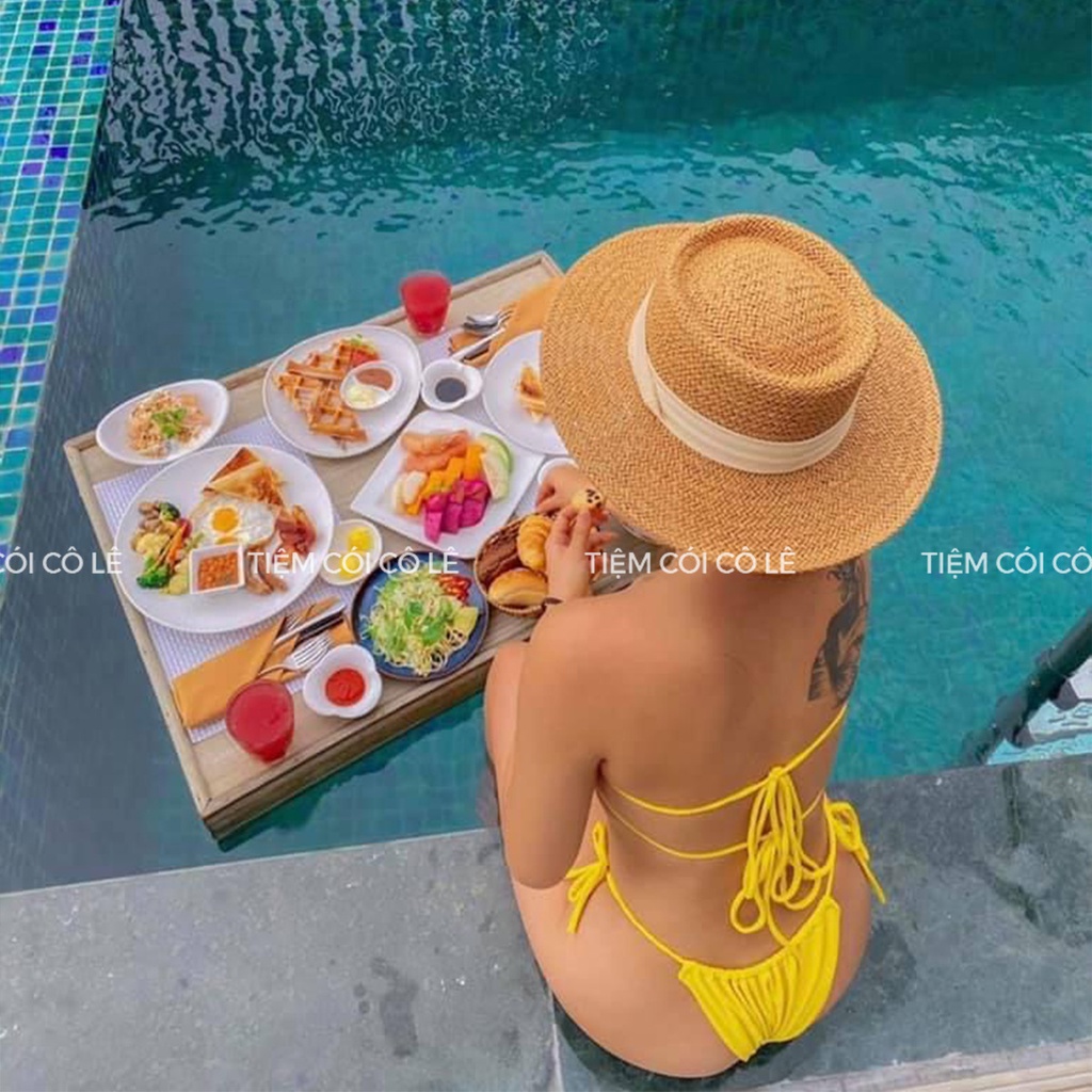 Combo phụ kiện kính nón túi merci đi biển chụp ảnh hottrend - Tiệm Cói Cô Lê