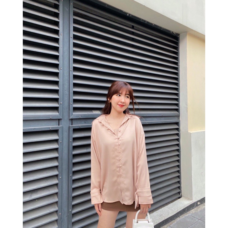 Áo tay nơ nút bọc