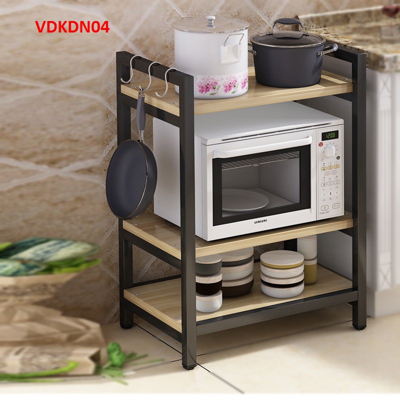 Kệ để lò vi sóng 3 tầng sàn gỗ  - VĐ Smart Furrniture NỘI THẤT LẮP RÁP VIENDONGADV