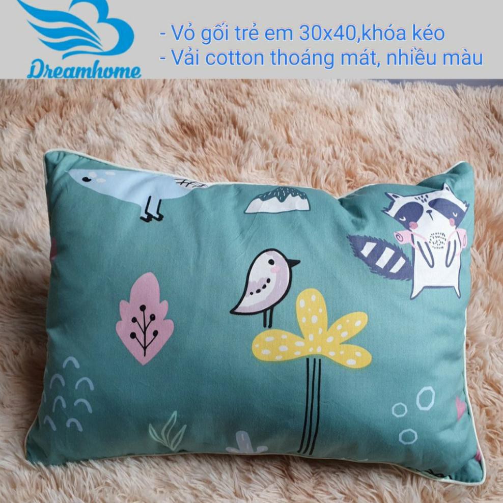 Vỏ gối trẻ em Cotton 100% nhiều màu, 30x42cm (1 cái)