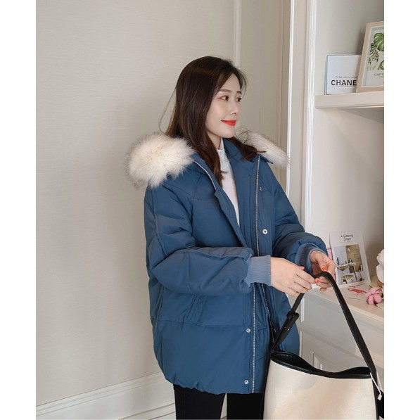 Áo Phao Nữ Dáng Ngắn Mũ lông QC loại 1- Hồng Phúc Tổng kho hàng Quảng Châu | BigBuy360 - bigbuy360.vn