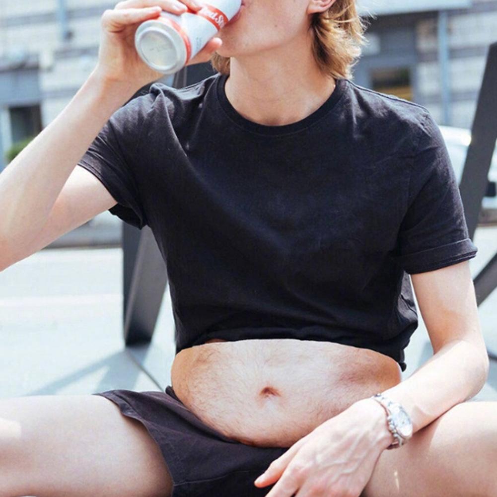 Túi Bao Tử Da Pu Chống Trộm Hình Bụng Bia 3d