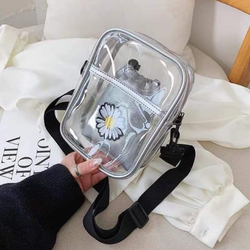 Túi xách nữ đeo chéo ulzzang trong suốt TA035