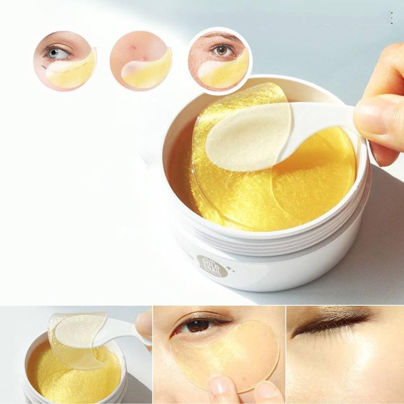 Mặt nạ mắt giảm quầng thâm 3W Clinic Collagen Luxury Gold Hydrogel Eye &amp; Spot Patch+ Tặng 1 mặt nạ Foodaholic