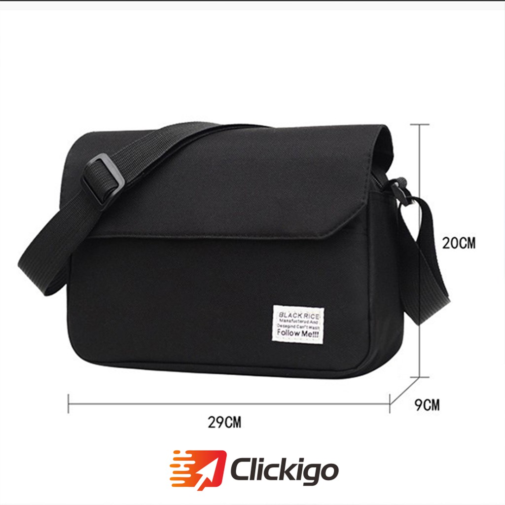 Túi đeo chéo nam mini vải canvas bền bỉ phong cách unisex Hàn Quốc | BigBuy360 - bigbuy360.vn