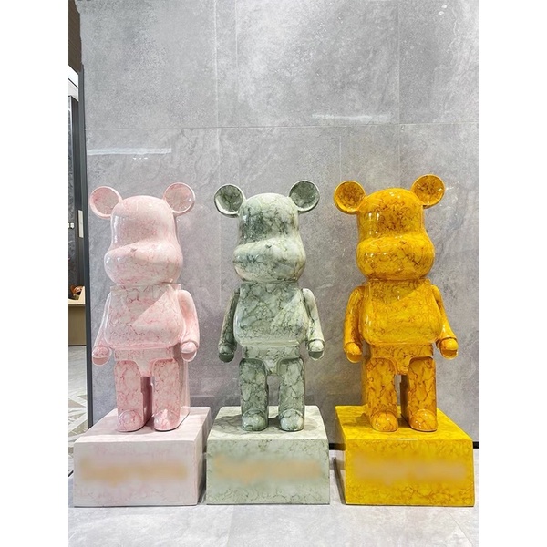 Tượng Bearbrick 1000% BE@RBRICK 50 cm loang màu tượng gấu trang trí màu