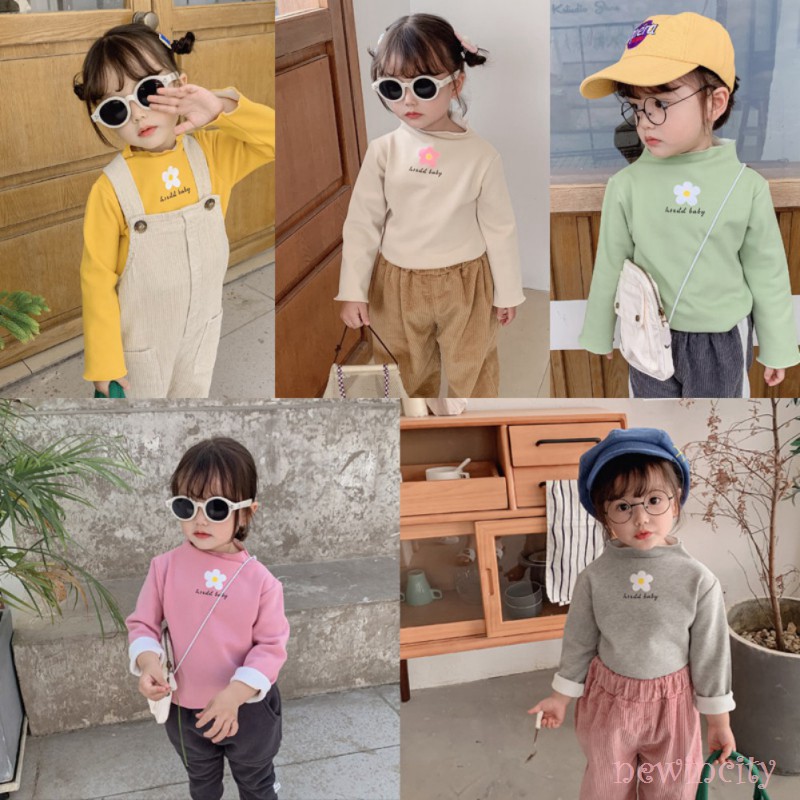 Áo Thun Tay Dài In Hình Hoạt Hình Dễ Thương Cho Bé Gái