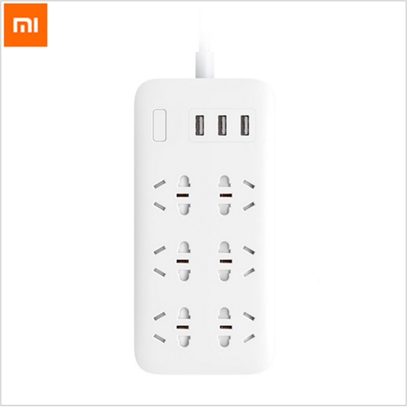 Ổ cắm Xiaomi Mi Power Strip 6 cổng 3 USB | BH 3 tháng