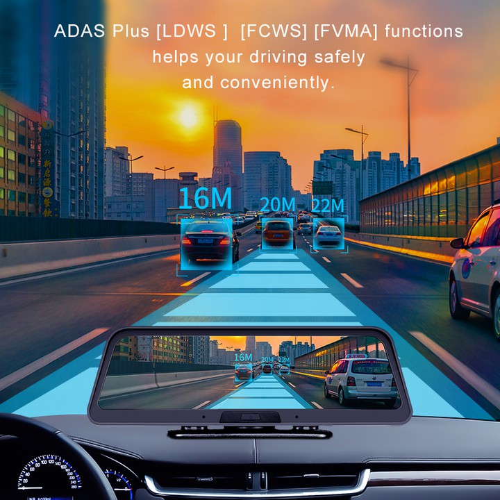 Camera hành trình đặt taplo ô tô Phisung Q98, màn hình LCD 10'' inch, Rom 32G, RAM 2GB, android 8.1, tích hợp camera sau | BigBuy360 - bigbuy360.vn