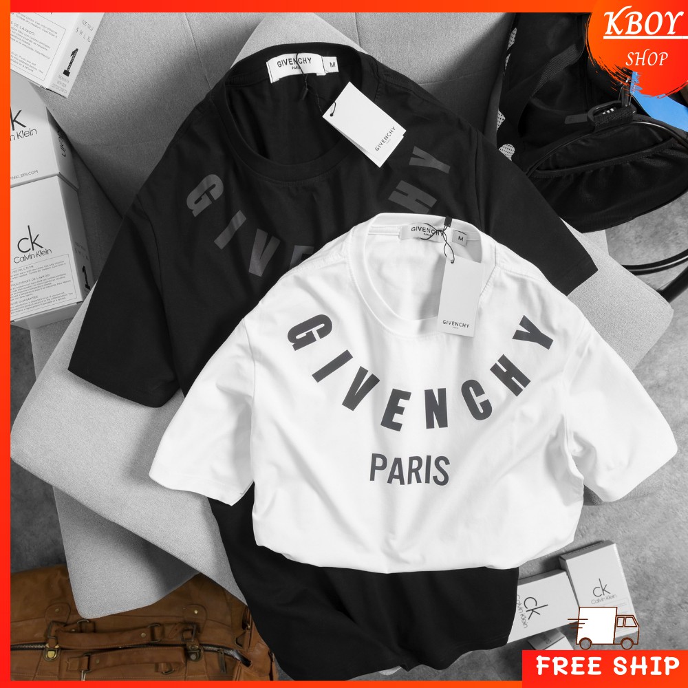 Áo Thun Nam Phản Quang Kboy Shop Áo phông 100% Cotton  2 màu Trắng Đen tay ngắn cổ tròn dáng ôm phối cực cá tính - V101