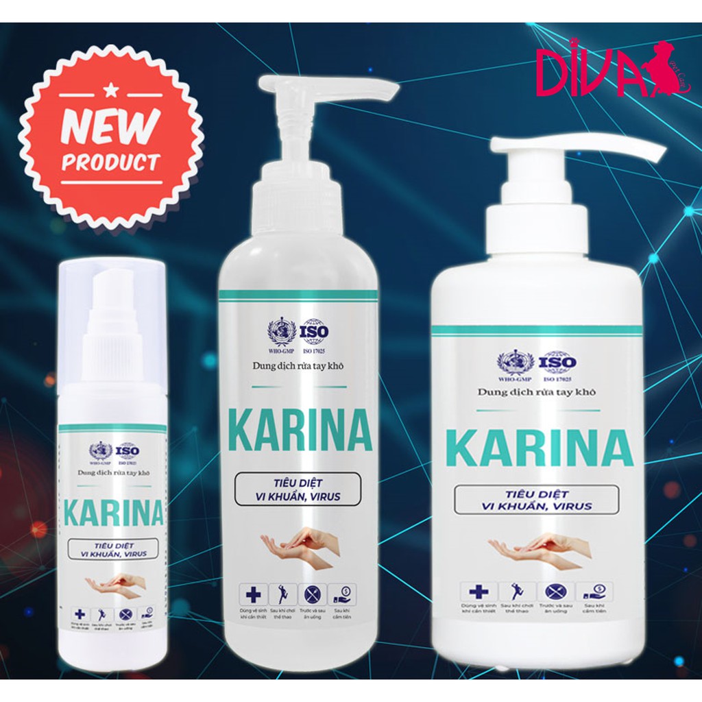 Nước rửa tay diệt khuẩn KARINA 100 ml