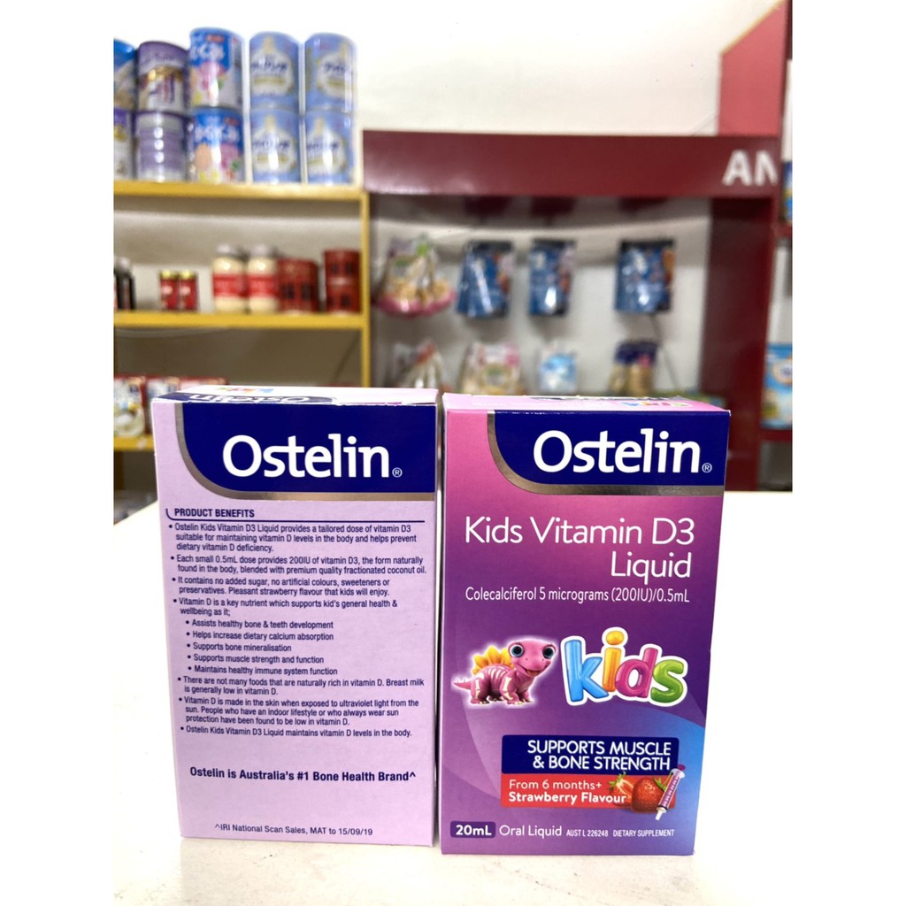 Vitamin d3 OSTELIN drop cho bé trẻ sơ sinh tăng chiều cao chính hãng 02104