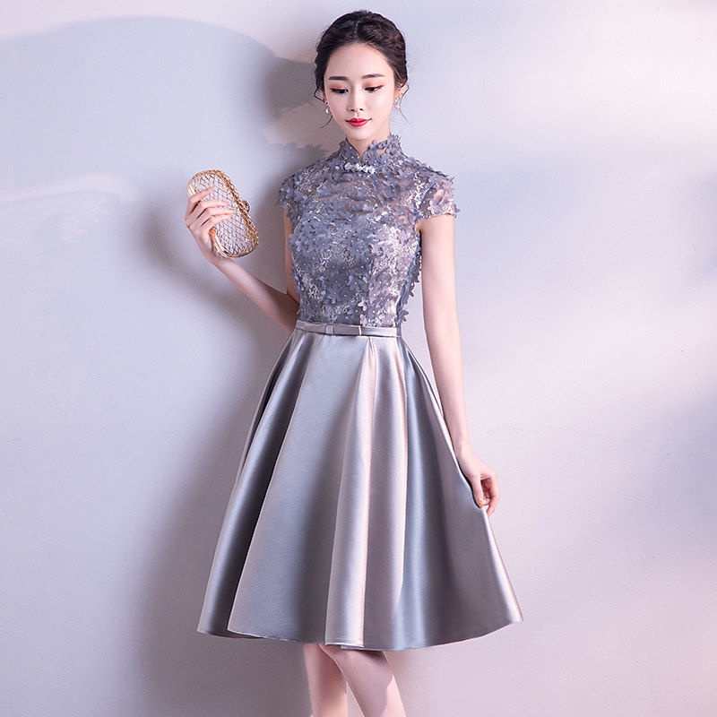 ✾✆▫Váy đầm dạ hội nhỏ nữ 2022 kiểu mới thường mặc dự tiệc sinh nhật khí chất quý phái ngắn mùa hè