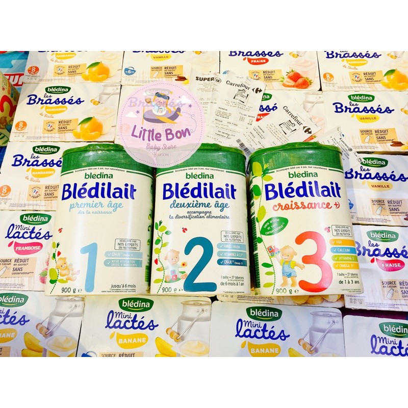 Sữa bột Bledilait Pháp số 1-2-3 900gr bay air_ Date 2023