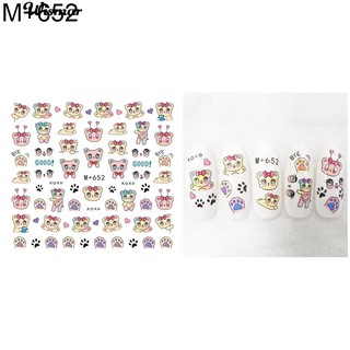 [Hàng mới về] Sticker dán móng hoạt hình nghệ thuật