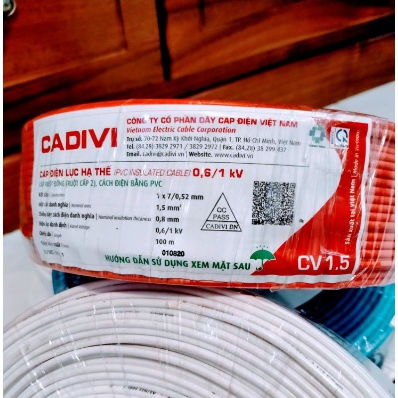 [ lẻ 1 mét] Dây Điện Đơn 1.5 Cadivi