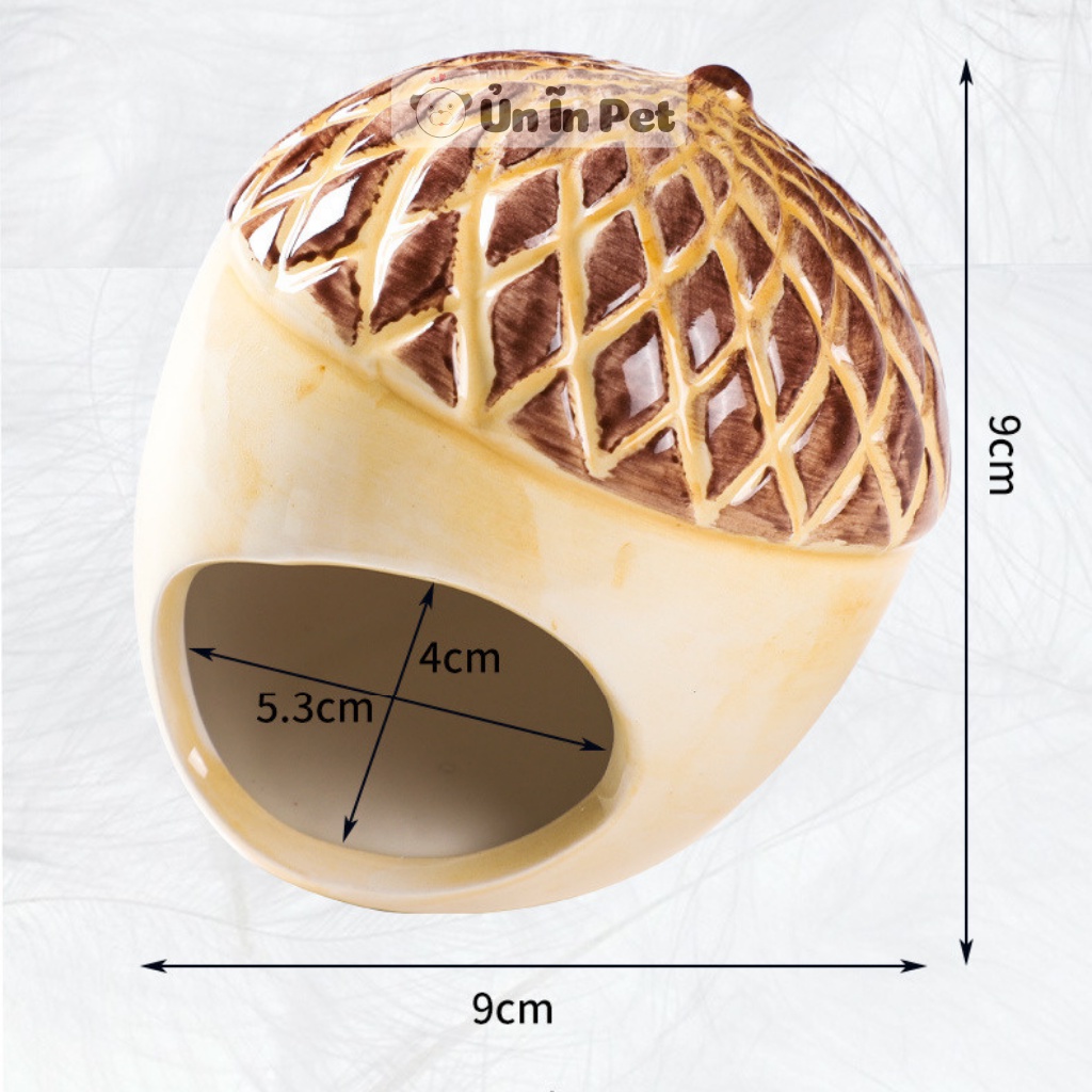 Nhà ngủ sứ hamster HẠT DẺ siêu mát, dễ thương