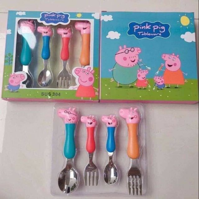 Bộ thìa dĩa lợn pepa