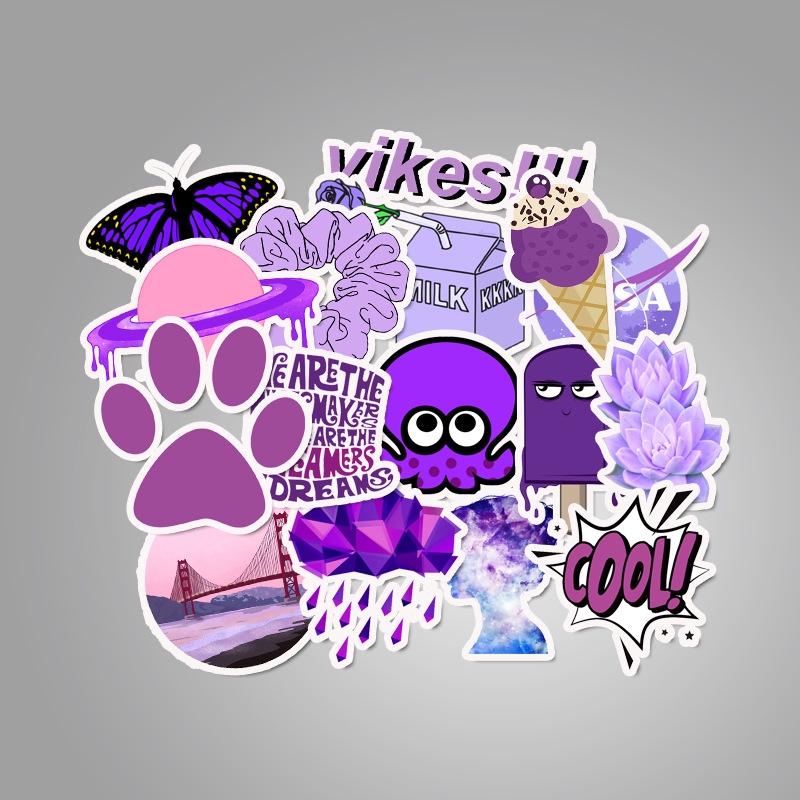 Set 50 Miếng Dán Trang Trí Tủ Lạnh / Laptop Chống Thấm Nước