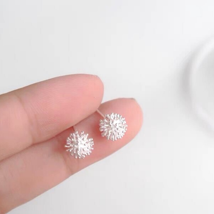 Khuyên Tai Bạc S92551, Bông Tai Nữ Hình Hoa Bồ Công Anh Thiết Kế Đơn Giản Xinh Xắn Đáng Yêu Phong Cách Hàn Quốc