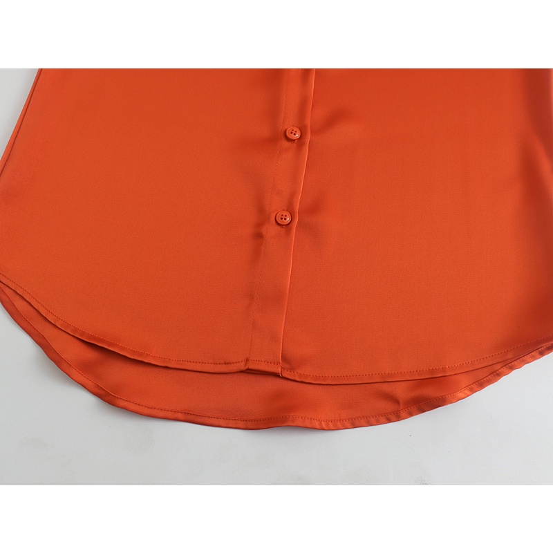 Zara Morocco full tag - Áo Zara sơ mi tone cam cực chất AT8SMG57N10