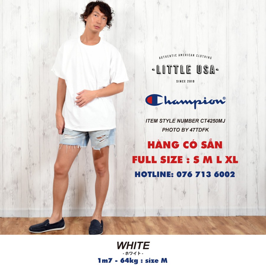 Áo thun Champion Trơn - Champion Basic Tee - Champion Blank Tee - Champion T425 - 100% AUTHENTIC SHIPPED USA