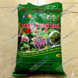 1 bao phân trùn quế 5 kg dùng cho cây trồng