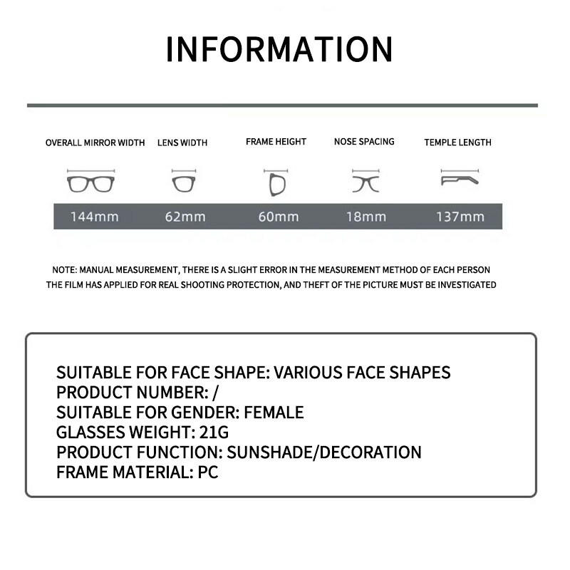 Kính Mát PTQ Tròng Vuông Chống Tia UV Thời Trang 2022