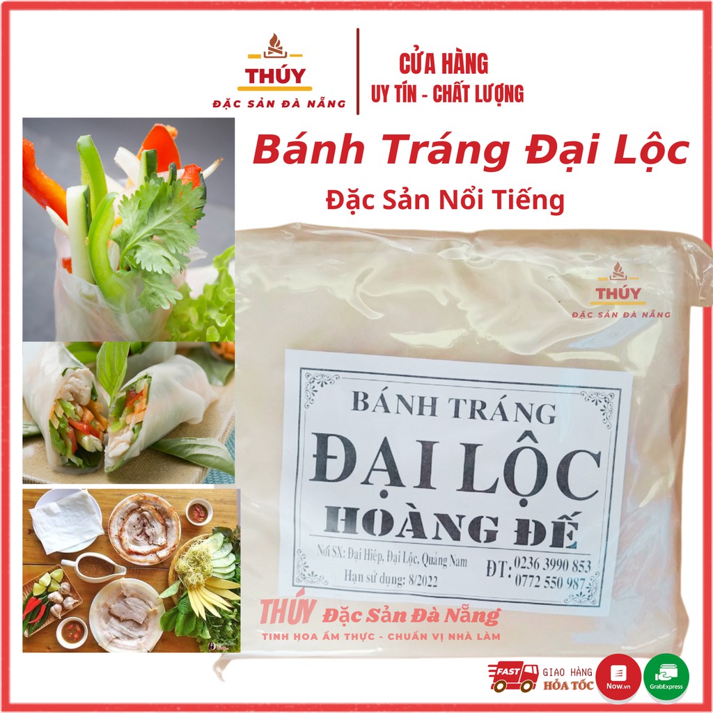 Bánh tráng đại lộc túi 500gr - làm bánh tráng cuốn thịt heochuẩn vị đà nẵng -  bánh nhúng nước