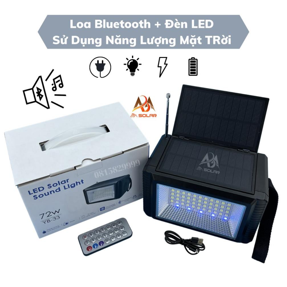 Loa Bluetooth Kết Hợp Đèn LED Sử Dụng Năng Lượng Mặt Trời, Loa Radio Tích Điện Mini Cầm Tay, Âm Thanh Lớn, Sạc Dự Phòng