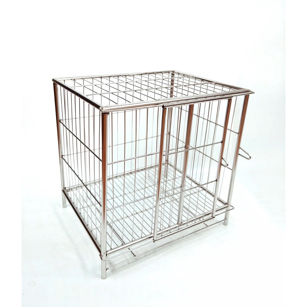 Lồng Chó Inox Mái Vuông