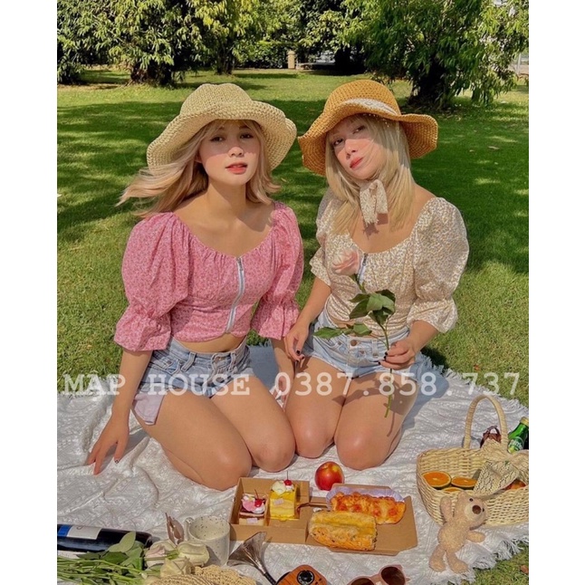 Mũ cói mềm quai ren phong cách Vintage- mũ có thể gập gọn không sợ mất fom